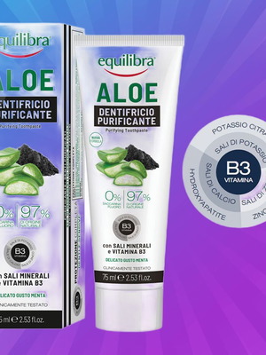 Aloe Vera Gel Toothpaste with Activated Charcoal 75 ml, new