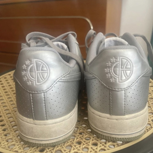 Nike Airforce 1 sneakers, silver, size 41
