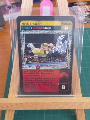 Neck Breaker card from WWE Raw Deal game, Survivor Series series like new