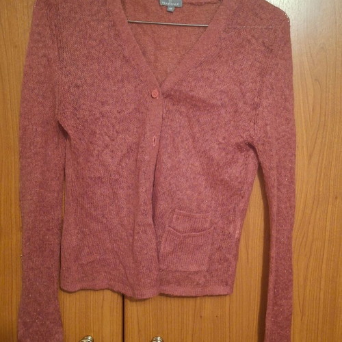 Naf Naf cardigan medium pink new wool warm thin