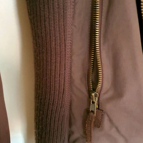 Miss Sixty long jacket like new with inner eco fur brown size S