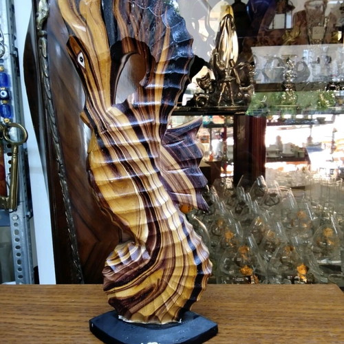 Decorative table seahorse used, 33x13x7 cm