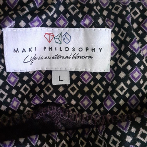 Maki Philosophy pants-leggings size L like new black purple