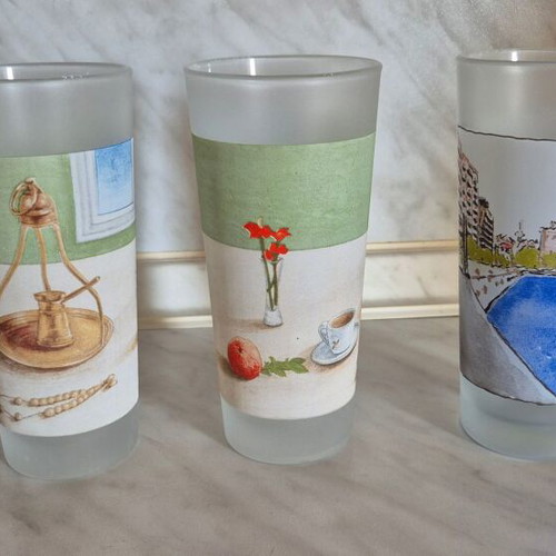 Lumidis Glasses like new, set of 3 pieces