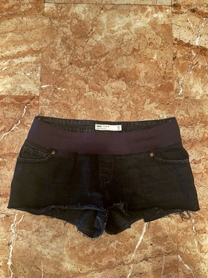 ASOS maternity denim shorts black like new, size 12