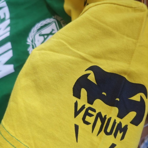 Venum Jose Aldo Junior cotton polo shirt like new, green and yellow, size L