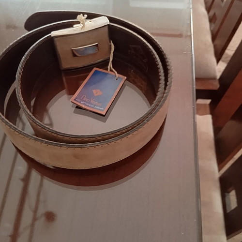 Leather belt new, light brown, size 95
