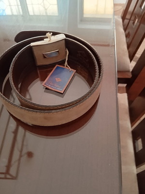 Leather belt new, light brown, size 95