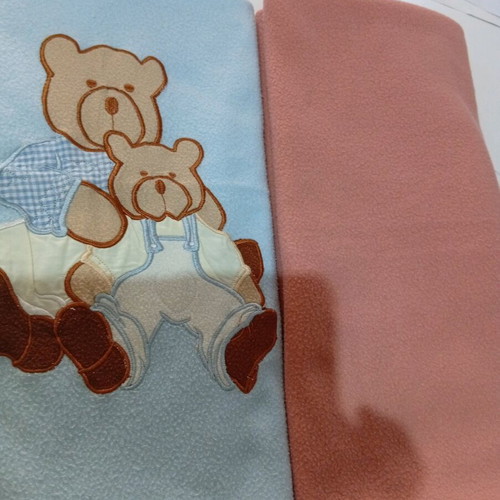 Fleece blankets like new, set of two, 1.35x1.00 m