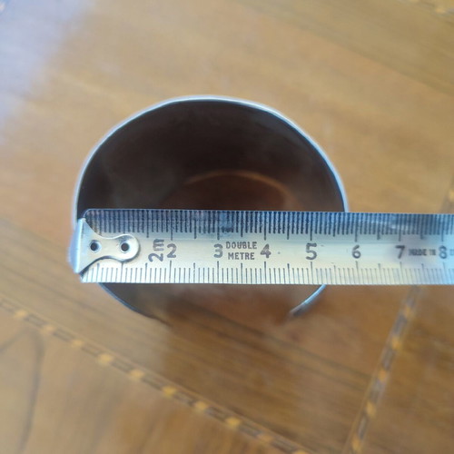 Silver-plated bracelet cuff like new with intricate engravings
