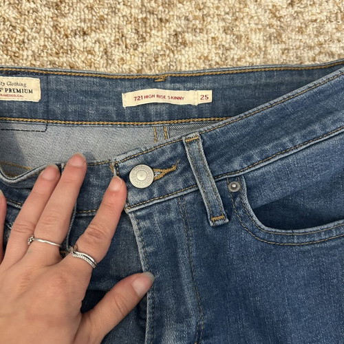 Levi's 721 High Rise Skinny Jeans used, size S 36 8, blue
