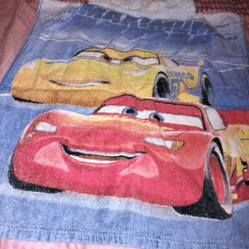 Cars Poncho baby bathrobe used with hood, ages 2-6