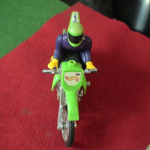 Hot Wheels motocross motorcycle toy with friction motor