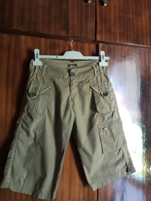 Thesis cargo bermuda slim fit low waist, like new, khaki