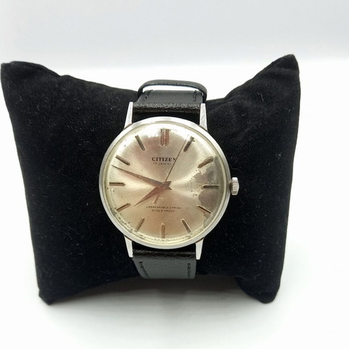 Citizen vintage wristwatch used, manual winding, black and silver