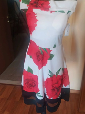 Women's dress new one size white multicolor