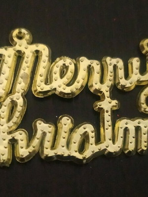 Christmas ornament like new, plastic 7x3 cm