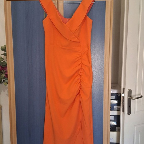 Desiree dress coral color, straight cut, like new