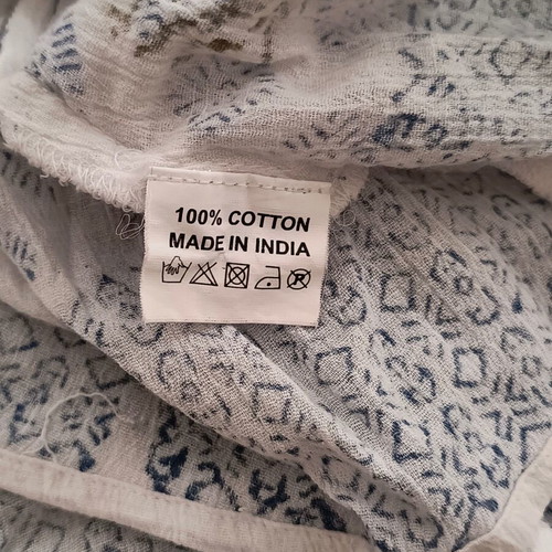 Dharma beachwear cotton one size like new, white and blue
