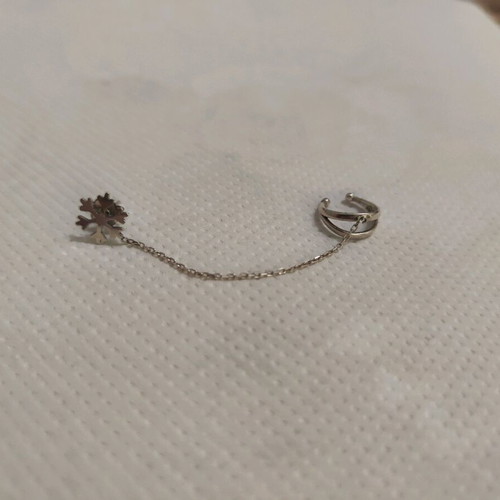 Earring new for one ear, silver