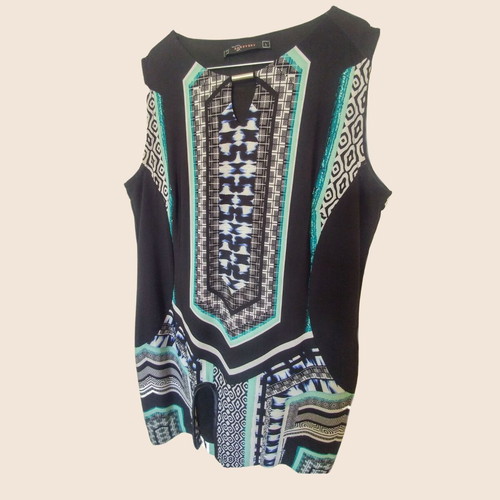 Raxevsky Dress Large with Geometric and Ethnic Patterns like New