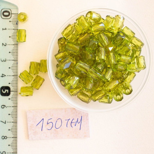 Green beads new, pack of 150 pieces