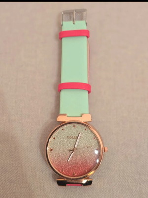 YOLAKO women's watch pink gold with pink strap new
