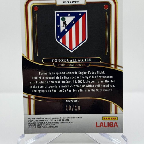 Panini Select La Liga 2024-25 Conor Gallagher Gold Wave 10/10 #192 card new