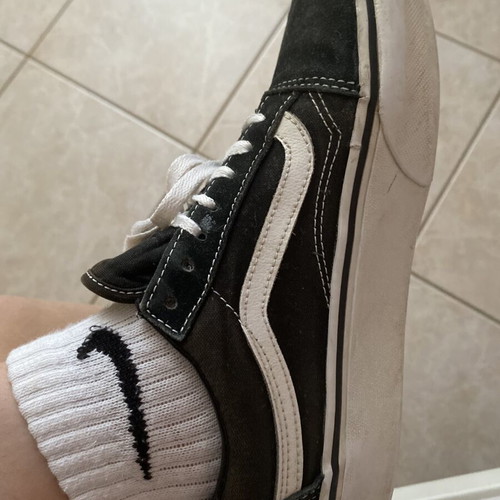 Vans Old Skool Black/White sneakers used, size 38