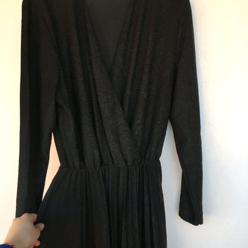 Black shiny dress L/XL like new