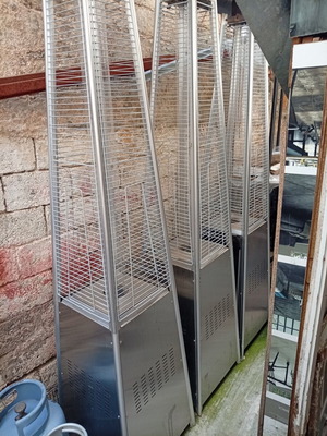 Inox σόμπες εξωτερικού χώρου σαν καινούργιες, σετ 3