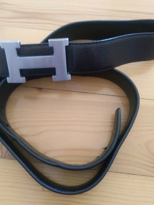 Hermes belt used, reversible brown and black 110 cm