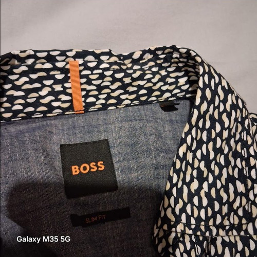 Hugo Boss shirt, white and black, size S