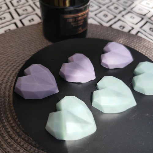 Wax melts handmade heart-shaped, pack of 5 pieces