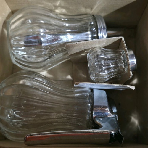 Glass serving set new, 4 pieces