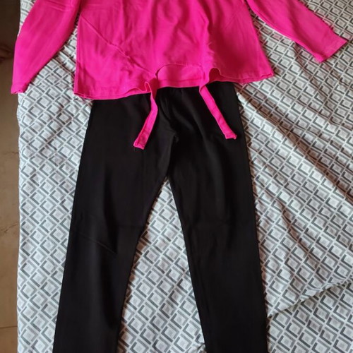 Nek Kids Wear spring set for girls, black and pink
