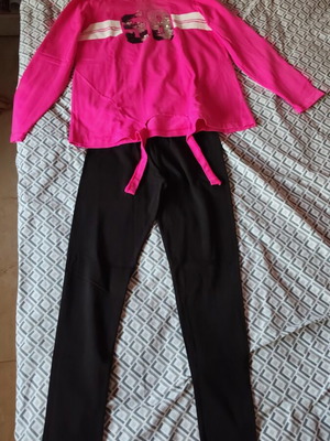 Nek Kids Wear spring set for girls, black and pink