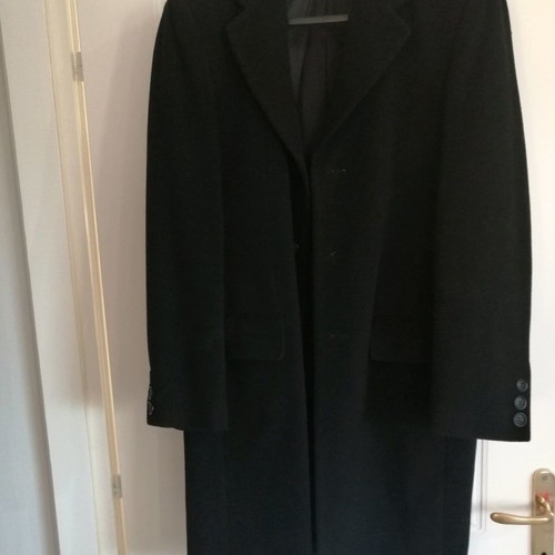 Bitsiani coat used, black, wool, lined
