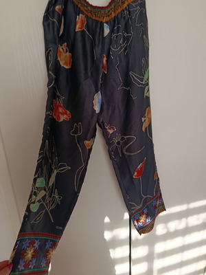 Forte Forte Silk Trousers Like New, Colorful Orange Print