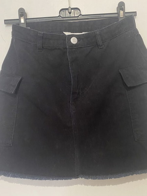 H&M Παιδική Μαύρη Τζιν Φούστα με Τσέπες Σαν Καινούργιο