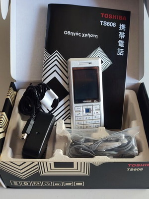 Toshiba TS608 Vintage Κινητό Τηλέφωνο 2006 Καινούργιο, Πλήρες Πακέτο Ασημί