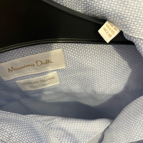Massimo Dutti Men's Shirt Size 40 Like New Blue