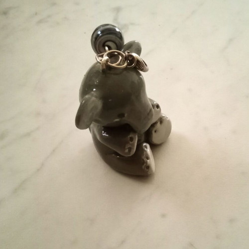 Elephant bag accessory new, handmade, gray