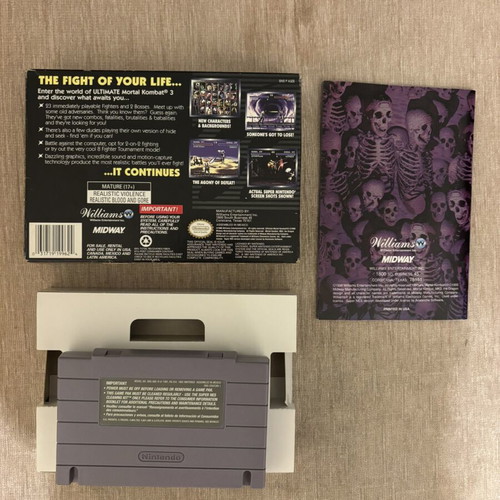 Ultimate Mortal Kombat 3 Super Nintendo SNES game used, American full set