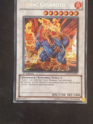 Jurrac Giganoto 1st Edition Secret Rare card like new