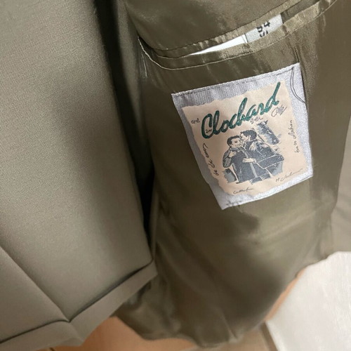 Italian men's suit like new, green, size XL