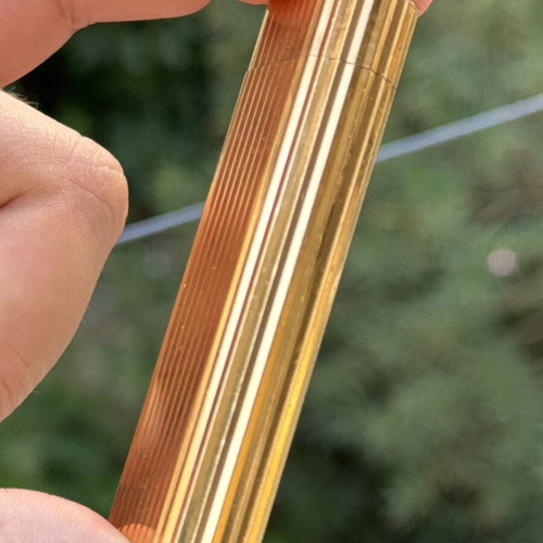 Must de Cartier Gas Lighter "Godron Vertical Lines"