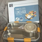 Laxson stainless steel lunch box 22x16x6cm, airtight