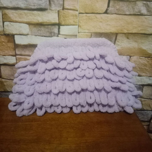 Puffy handmade handbag new, pink and blue colors
