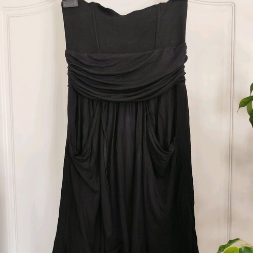 Zara strapless dress used, black, size L -  0,50 - Vendora.cy